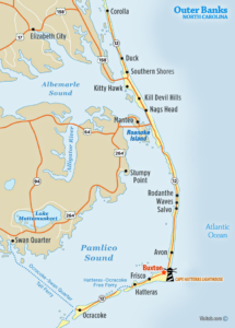 Map of Buxton, NC Outer Banks