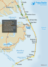 Map of Outer Banks Golf Courses | Visit Outer Banks | OBX Vacation Guide